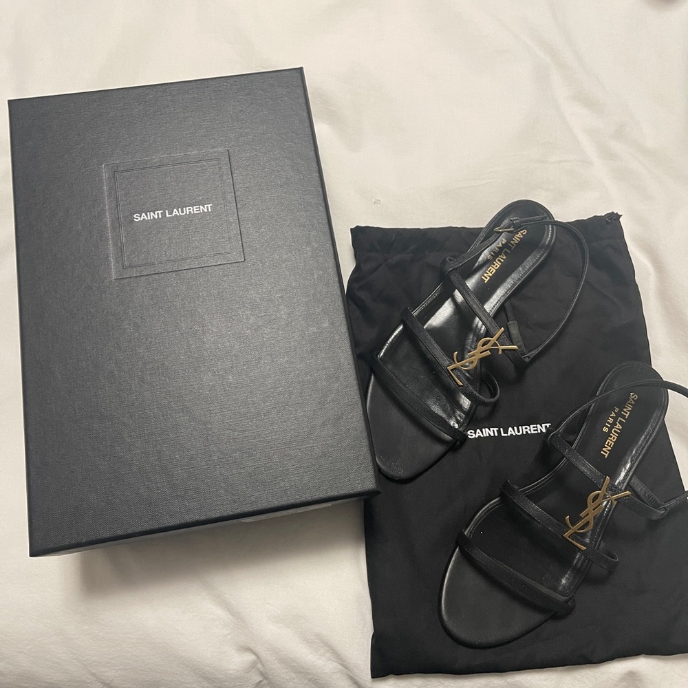 Size 8.5 YSL flat sandals